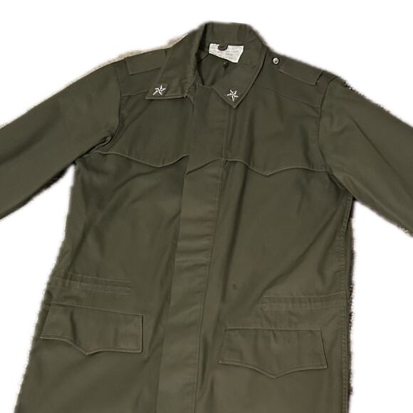 Vintage Italian Army Olive Green Field Jacket Parka / Mens Medium - Picture 2 of 5